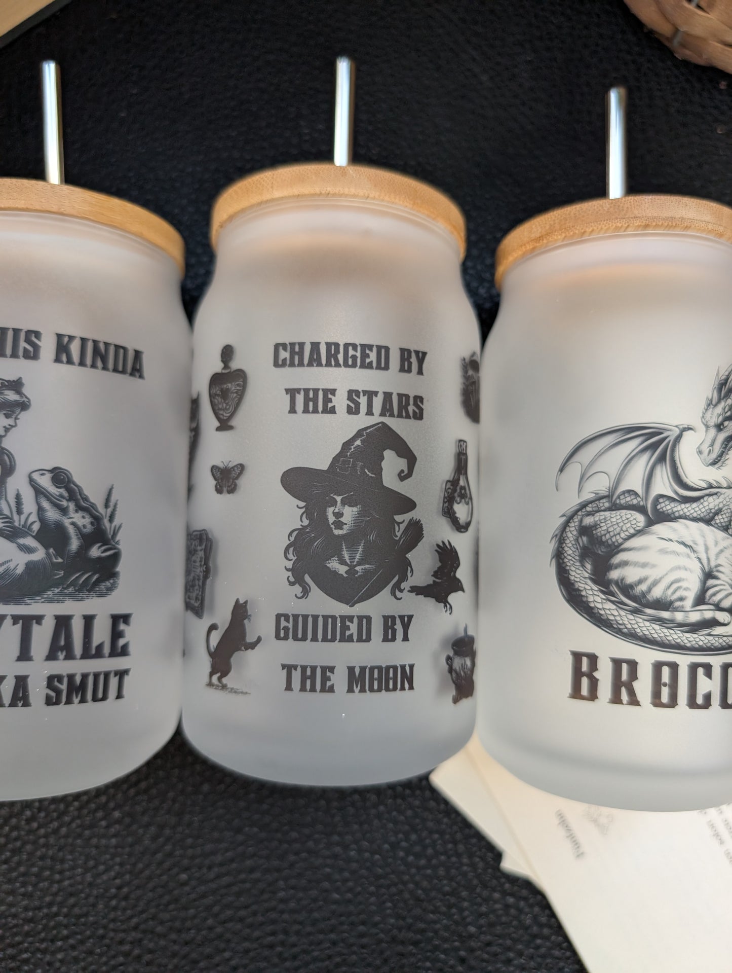 Bookish Frosted Glass Tumbler
