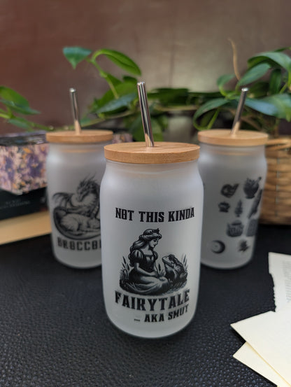 Bookish Frosted Glass Tumbler