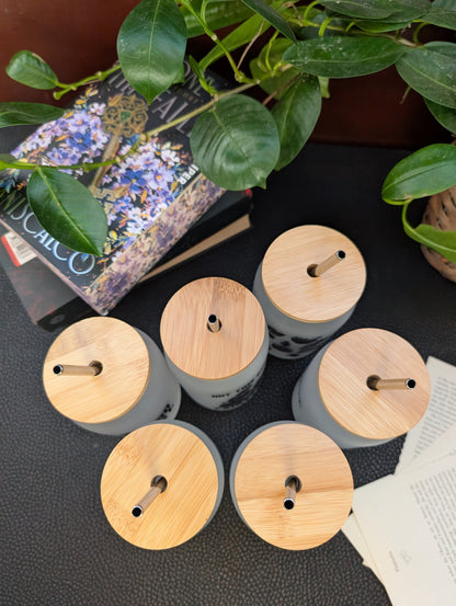 Bookish Frosted Glass Tumbler