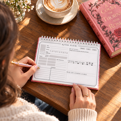Reading Journal Books are Life Blush Garden