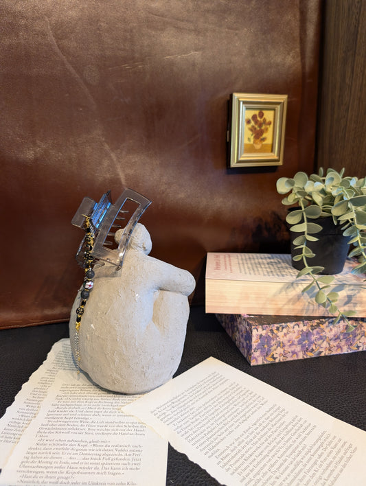 Booklover Hair Clip mit Charms und Perlen