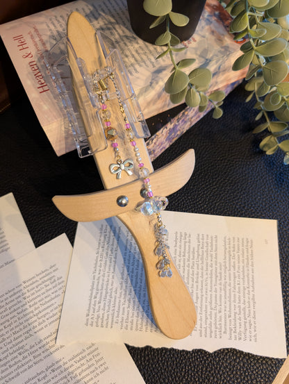 Booklover Hair Clip mit Charms und Perlen