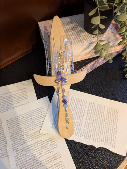 Booklover Hair Clip mit Charms und Perlen